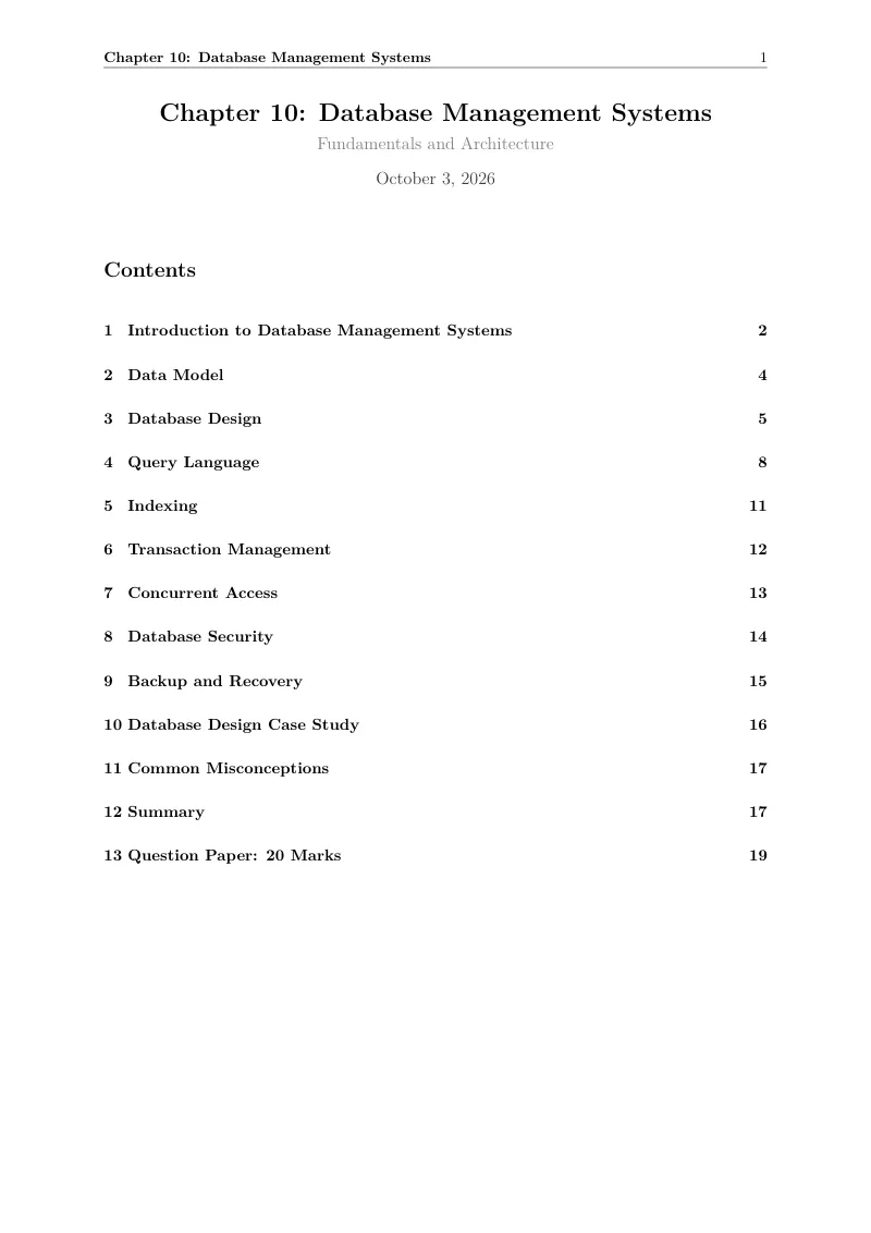 First page of give me a new latex pdf for this chapter keep it simple colours black and white 