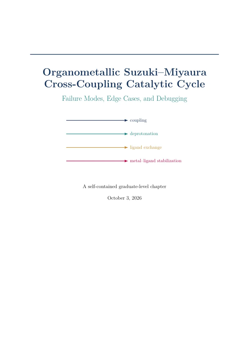 First page of Organometallic Suzuki-Miyaura Cross-Coupling Catalytic Cycle